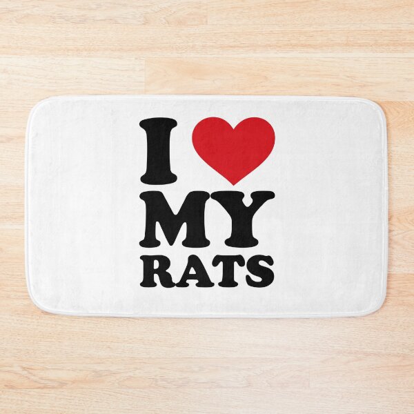 Item preview, I love My Rats – Cute Pet Love Design designed and sold by EmeraldeaArt.