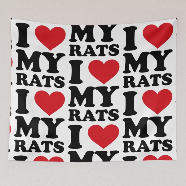Item preview, I love My Rats – Cute Pet Love Design designed and sold by EmeraldeaArt.