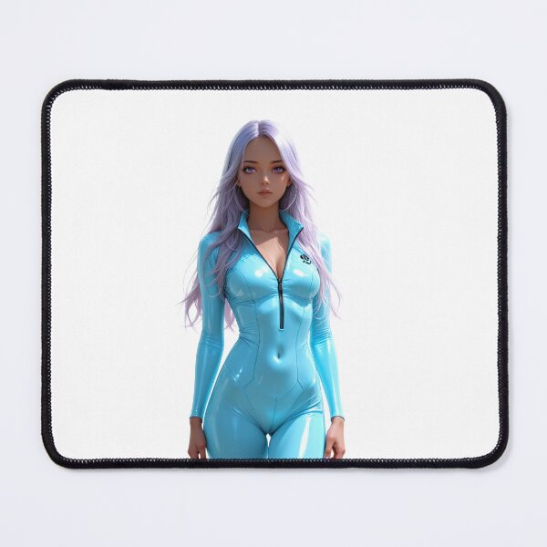 Item preview, Cryo Impact – Chilling Beauty in Sky-Blue Bodysuit designed and sold by Peachymuse.