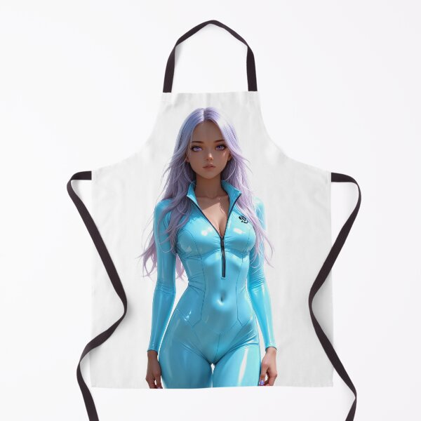 Item preview, Cryo Impact – Chilling Beauty in Sky-Blue Bodysuit designed and sold by Peachymuse.
