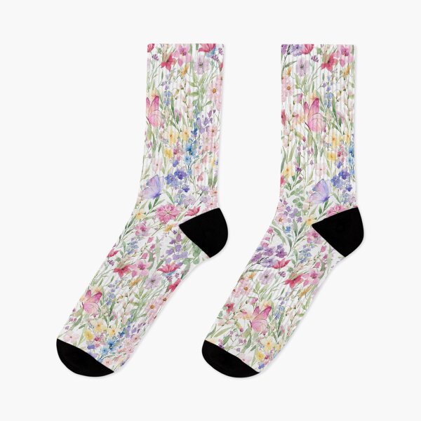 Item preview, Spring Floral Watercolor Flower Field Monet inspired designed and sold by ZaisArtStudio.