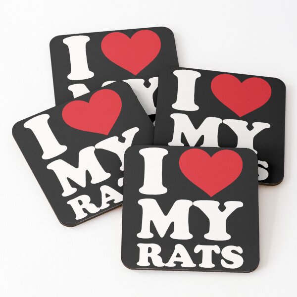 Item preview, I love My Rats – Cute Pet Love white Design designed and sold by EmeraldeaArt.