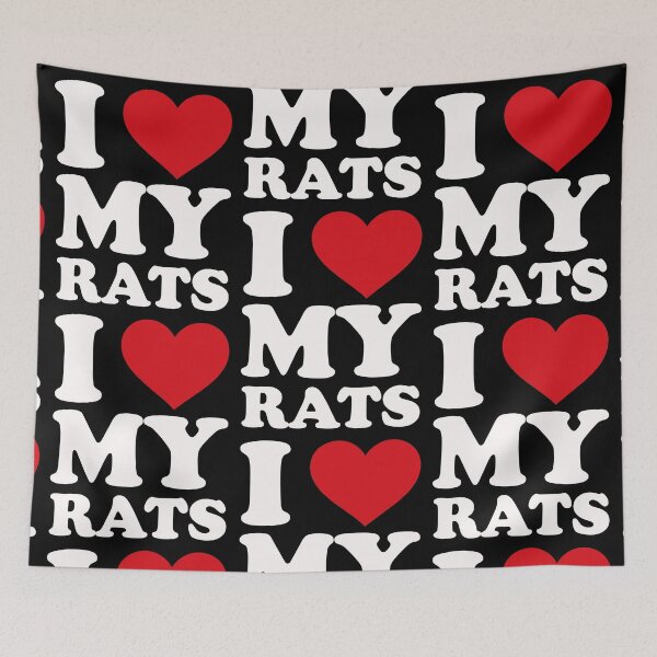 Item preview, I love My Rats – Cute Pet Love white Design designed and sold by EmeraldeaArt.