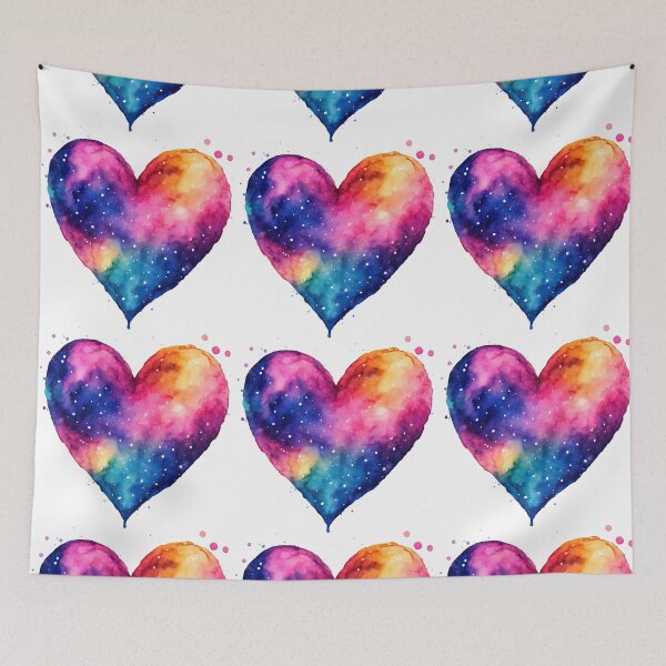 Item preview, Galaxy Heart Watercolor Cosmic Love Art designed and sold by ArtfulWeave.