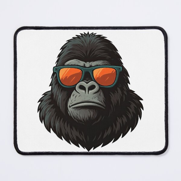 Item preview, Cool Gorilla with Retro Orange Sunglasses designed and sold by ArtfulWeave.