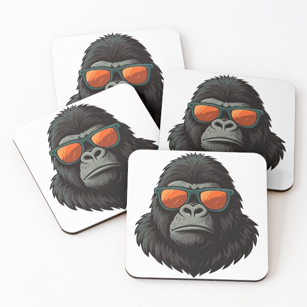 Item preview, Cool Gorilla with Retro Orange Sunglasses designed and sold by ArtfulWeave.