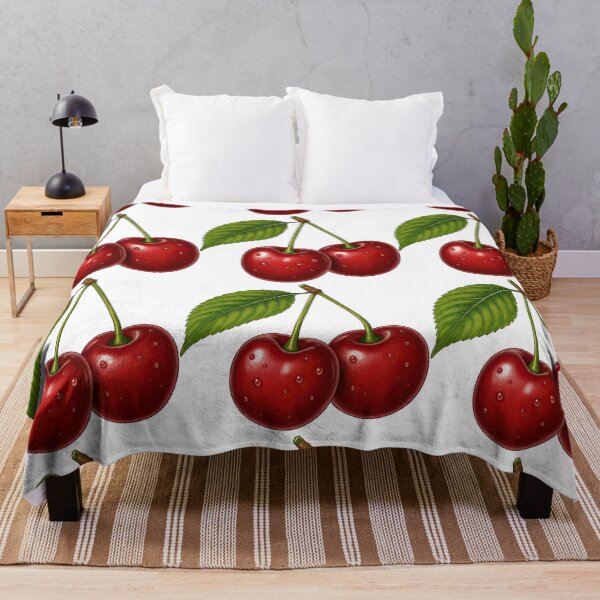 Item preview, Realistic Cherries with Leaf Botanical Illustration designed and sold by ArtfulWeave.
