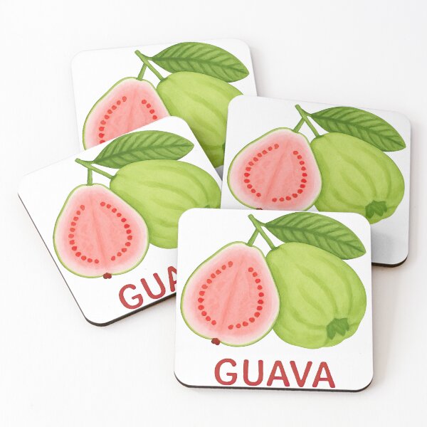 Item preview, Pink Guava Watercolor with Whole and Half Fruit designed and sold by ArtfulWeave.
