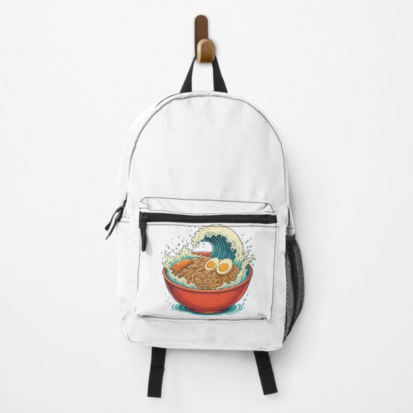 Item preview, Ramen Wave Bowl with Egg and Chopsticks designed and sold by ArtfulWeave.