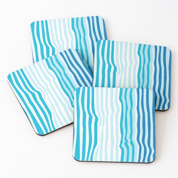 Item preview, Gently flowing stripes in shades of blue – Irregular & Vertical designed and sold by colorofmagic.