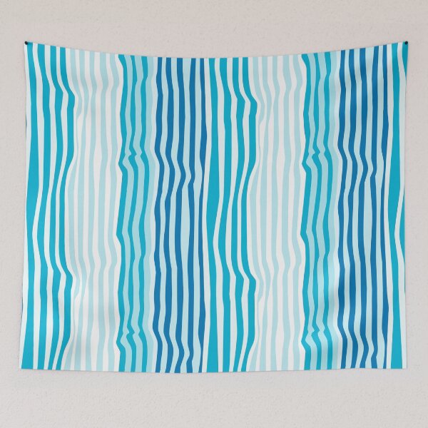 Item preview, Gently flowing stripes in shades of blue – Irregular & Vertical designed and sold by colorofmagic.
