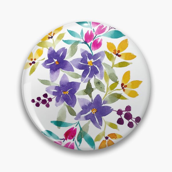 Item preview, Happy Flowers - Watercolor Flower Bunch designed and sold by Orly Fuchs Galchen.