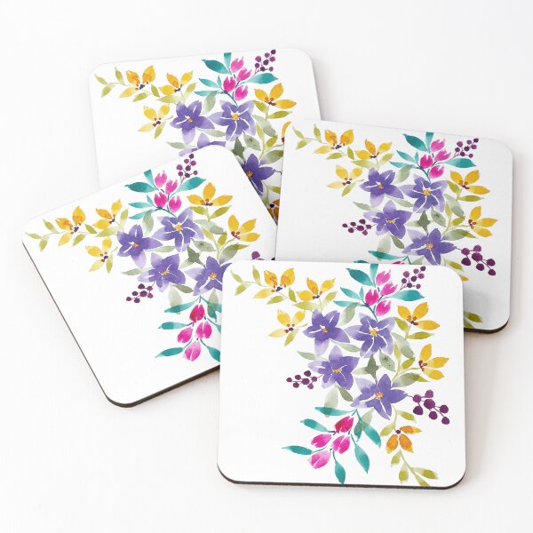 Item preview, Happy Flowers - Watercolor Flower Bunch designed and sold by Orly Fuchs Galchen.