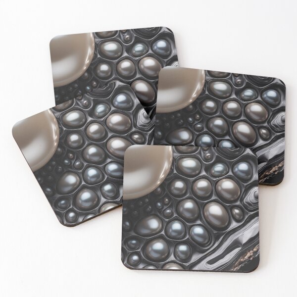 Item preview, Elegant Pearls on a Dark Abstract Background designed and sold by SolaoLab.