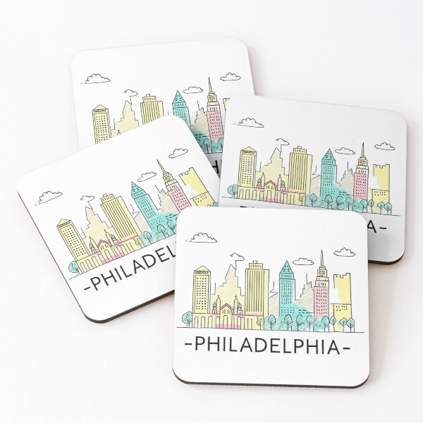 Item preview, Philadelphia Skyline in Pastel Colors designed and sold by Aise06.