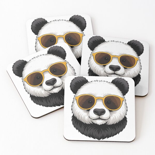 Item preview, Cool Panda with Yellow Sunglasses Illustration designed and sold by ArtfulWeave.