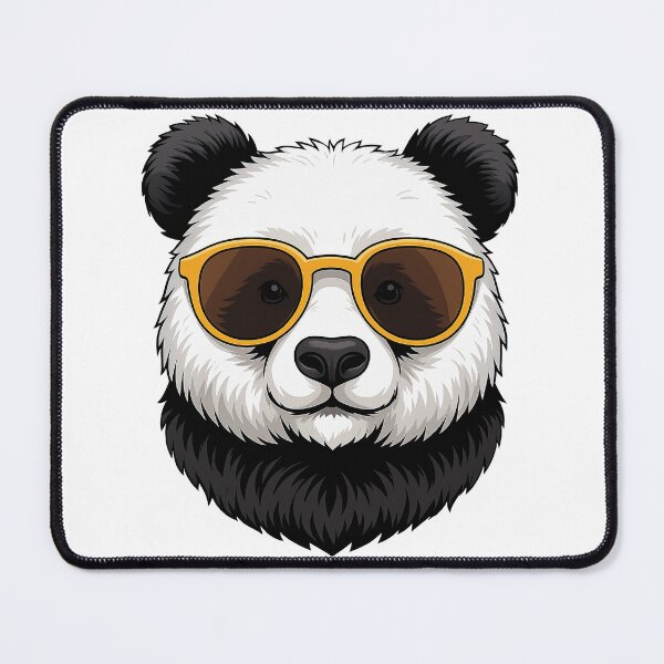 Item preview, Cool Panda with Yellow Sunglasses Illustration designed and sold by ArtfulWeave.