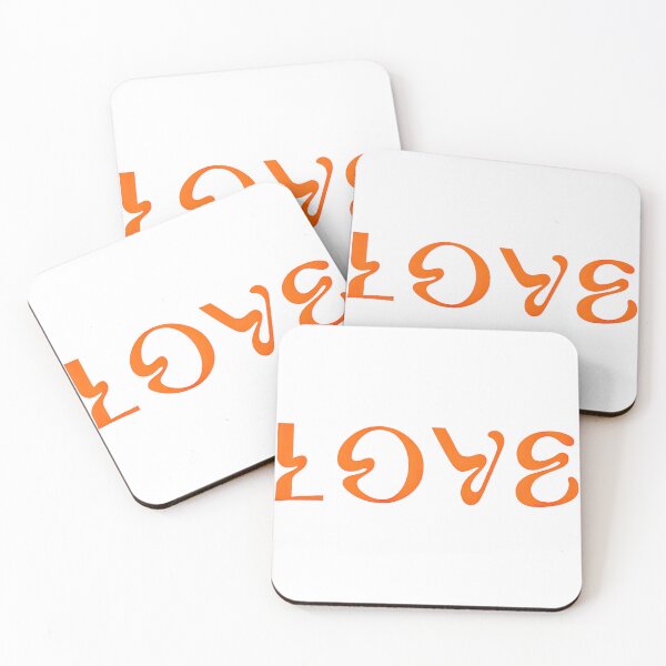 Item preview, Retro Orange LOVE Typographic Art designed and sold by ArtfulWeave.