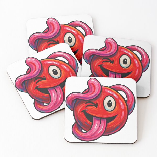 Item preview, Playful Red Emoji with Twisted Tongue Art designed and sold by ArtfulWeave.
