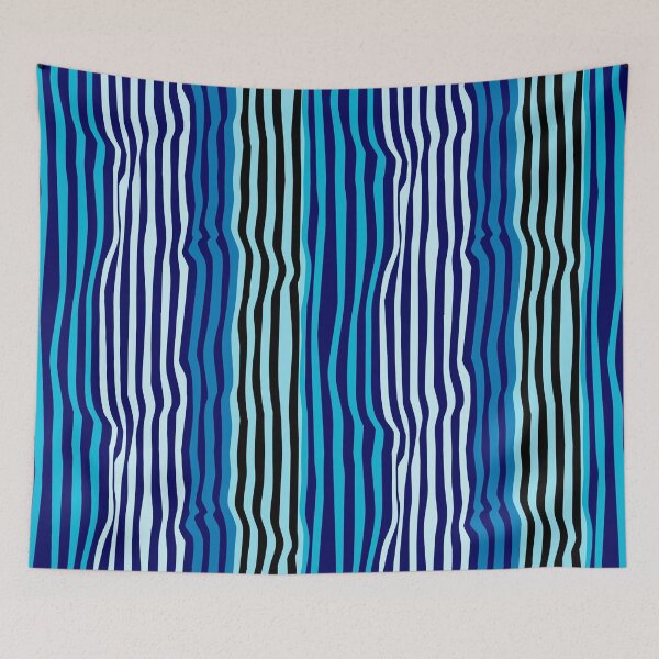 Item preview, Softly flowing stripes in dark blue tones – Irregular & Vertical designed and sold by colorofmagic.