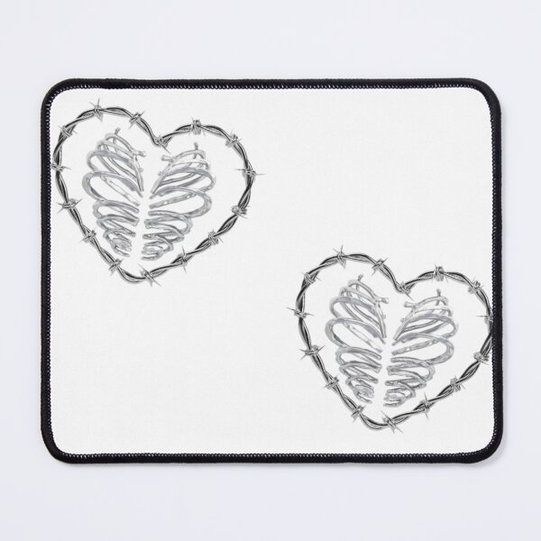 Item preview, barb wire heart and silver rib cages designed and sold by M-J-A-C.