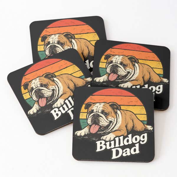 Item preview, English Bulldog Dad Retro designed and sold by TomFrontierArt.