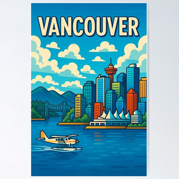 Item preview, Vancouver Waterfront Skyline with Harbour Centre designed and sold by Places On Earth.