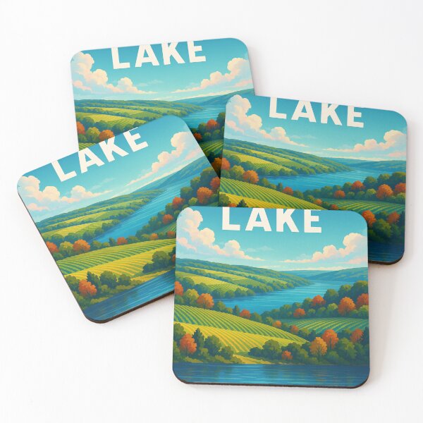 Item preview, Rolling Vineyards by Seneca Lake in Autumn designed and sold by Places On Earth.