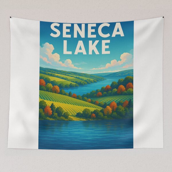 Item preview, Rolling Vineyards by Seneca Lake in Autumn designed and sold by Places On Earth.