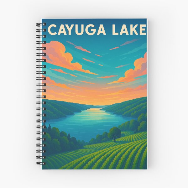 Item preview, Cayuga Lake Sunset with Vineyard Slopes designed and sold by Places On Earth.