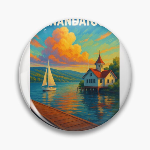 Item preview, Canandaigua Lake Sunset with Sailboat designed and sold by Places On Earth.