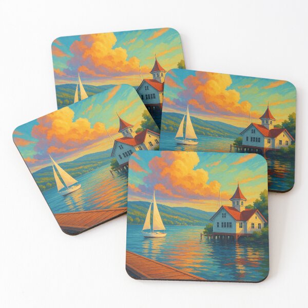 Item preview, Canandaigua Lake Sunset with Sailboat designed and sold by Places On Earth.