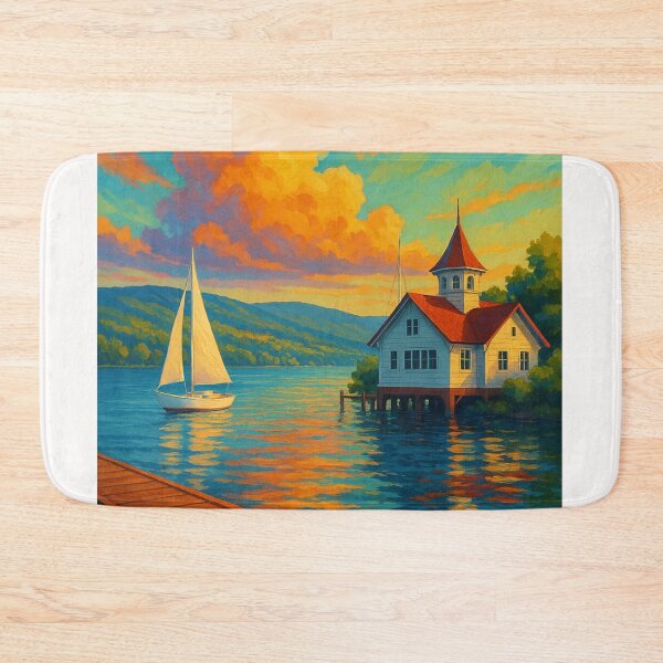 Item preview, Canandaigua Lake Sunset with Sailboat designed and sold by Places On Earth.