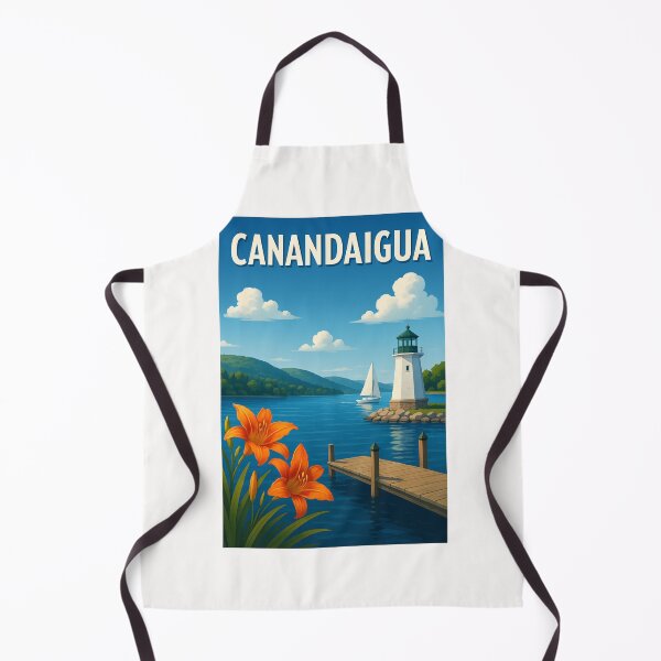 Item preview, Canandaigua Lighthouse and Summer Flowers designed and sold by Places On Earth.