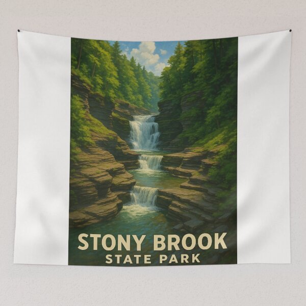 Item preview, Stony Brook State Park Waterfalls designed and sold by Places On Earth.