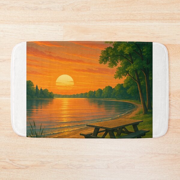 Item preview, Forested Shoreline at Verona Beach designed and sold by Places On Earth.