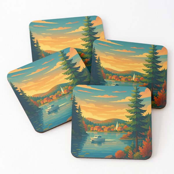 Item preview, Lebel-sur-Quévillon Lakeside Village Scene designed and sold by Places On Earth.