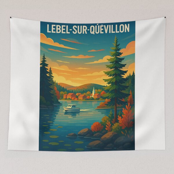Item preview, Lebel-sur-Quévillon Lakeside Village Scene designed and sold by Places On Earth.