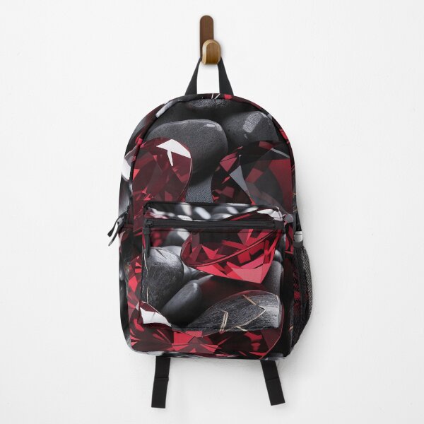 Item preview, Luxurious Red Ruby Gemstones and Kintsugi Stones on a Dark Background designed and sold by SolaoLab.