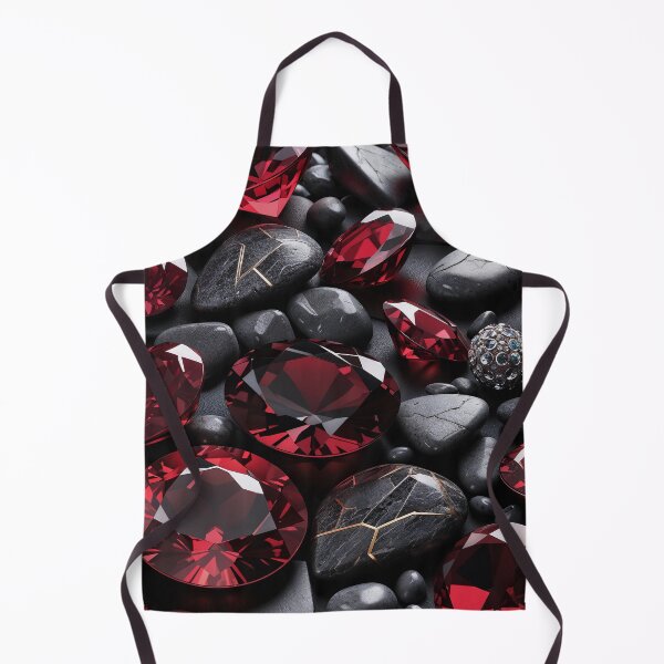 Item preview, Luxurious Red Ruby Gemstones and Kintsugi Stones on a Dark Background designed and sold by SolaoLab.