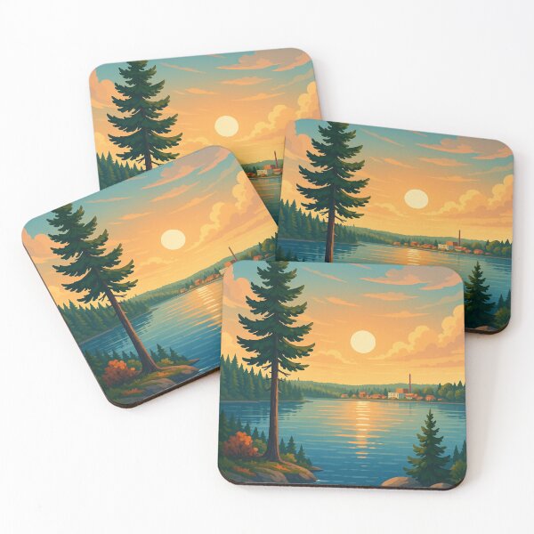 Item preview, Lebel-sur-Quévillon Lakeside Sunset designed and sold by Places On Earth.