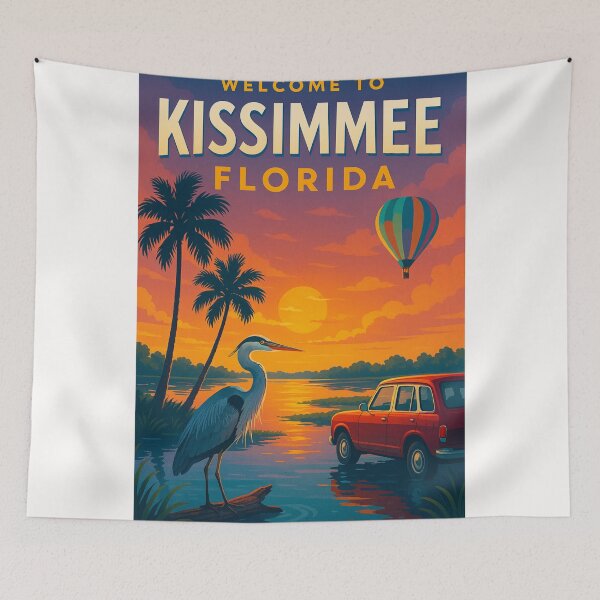 Item preview, Kissimmee Lakeside Sunset with Heron designed and sold by Places On Earth.