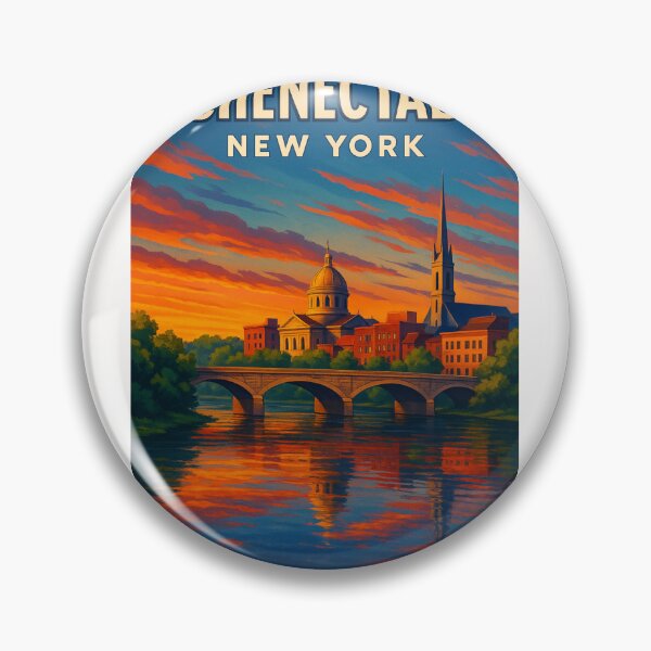 Item preview, Sunset Skyline of Schenectady designed and sold by Places On Earth.