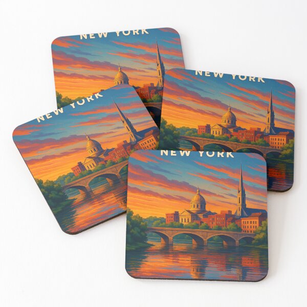 Item preview, Sunset Skyline of Schenectady designed and sold by Places On Earth.