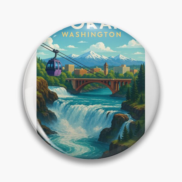 Item preview, Spokane Waterfalls and Cable Car designed and sold by Places On Earth.