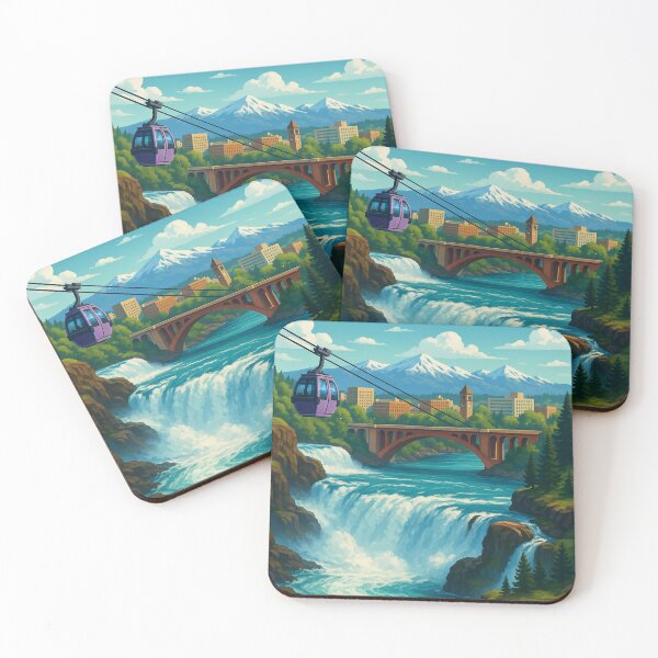 Item preview, Spokane Waterfalls and Cable Car designed and sold by Places On Earth.
