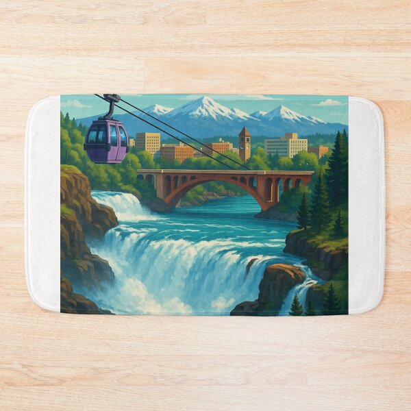 Item preview, Spokane Waterfalls and Cable Car designed and sold by Places On Earth.