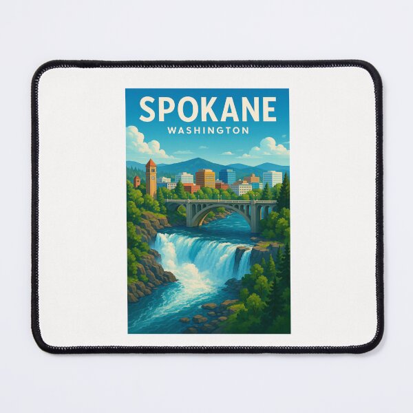 Item preview, Downtown Spokane and the Falls designed and sold by Places On Earth.