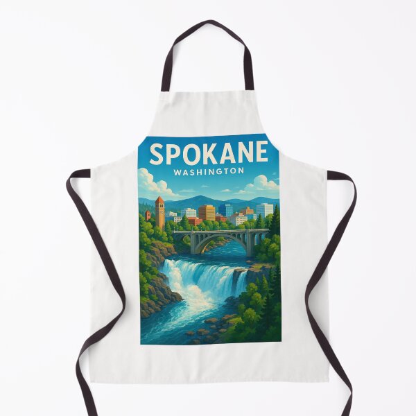 Item preview, Downtown Spokane and the Falls designed and sold by Places On Earth.