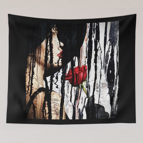 Item preview, Lady with hat and red rose designed and sold by AnnabellaRh.